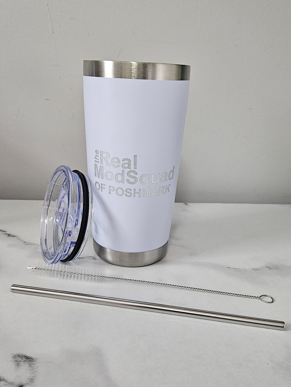 "The Real ModSquad Of Poshmark" 20oz Tumbler w/ Lid & Straw- Pick 1 - Picture 6 of 12